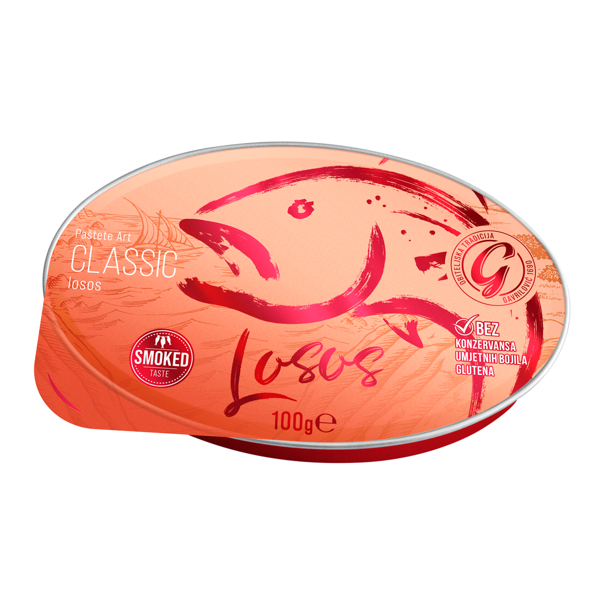 Pašteta Art Losos Dimljeni 100g